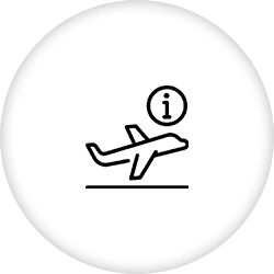 A plane with an information sign on it.